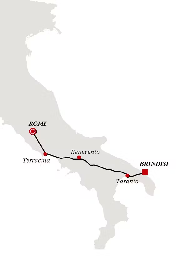 Map of the Appian Way